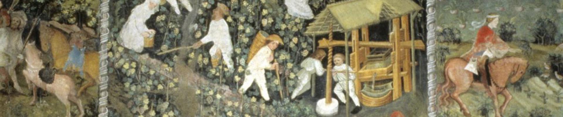 Torre dell'Aquila: affresco del Ciclo dei Mesi